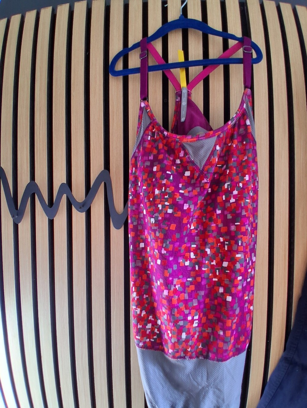 Magenta Pixel-Print Ladies Sport Top
